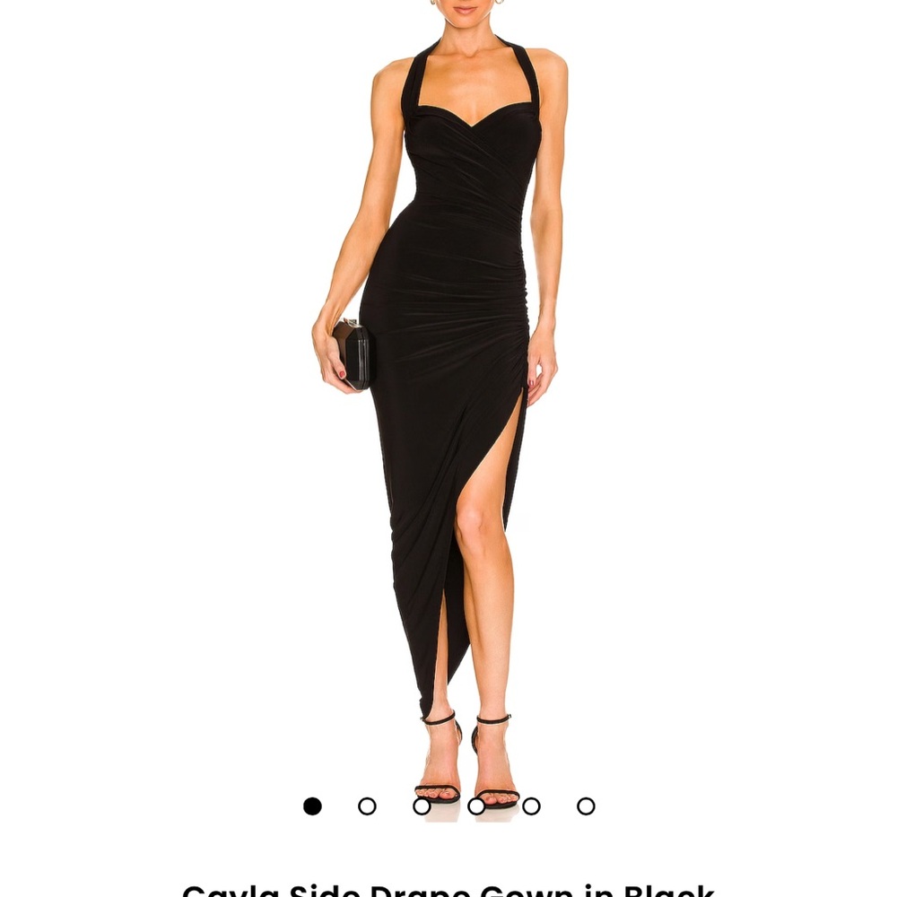 Norma Kamali Black Sleeveless Halter Maxi Dress
